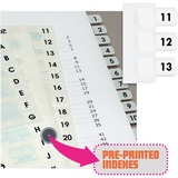 Redi-Tag Preprinted 11-20 Numbered Index Tabs