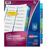 Avery&Reg Two-Column Table Contents Dividers Wtabs