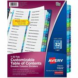Avery&Reg Two-Column Table Contents Dividers Wtabs