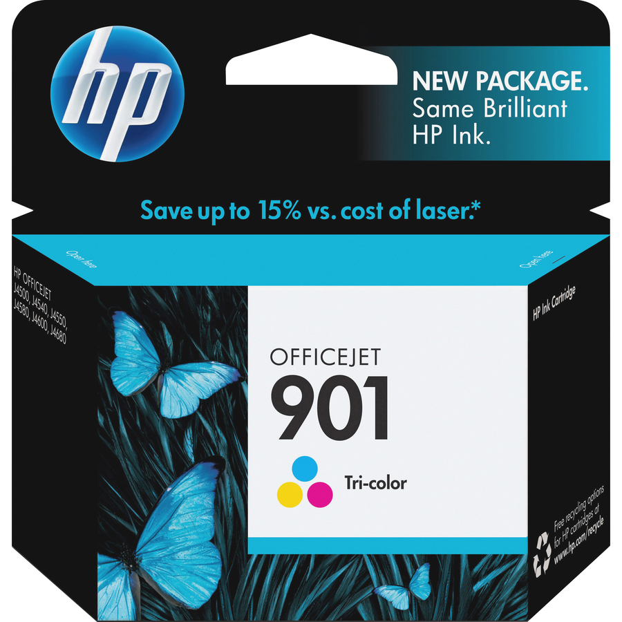 Hp 901 (Cc656an) Original Inkjet Ink Cartridge - Cyan Magenta Yellow - 1 Each