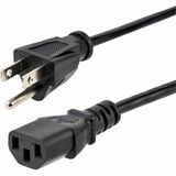 Startechcom 3ft (1m) Computer Power Cord Nema 5-15p to C13 10a 125v 18awg Black Replacement Ac Pc Power Cord Tvmonitor Power Cable
