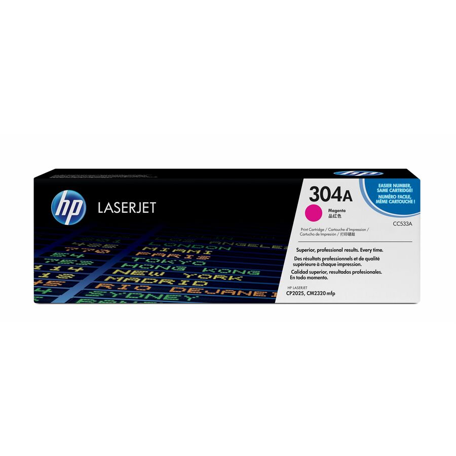 Hp 304a (Cc533a) Original Laser Toner Cartridge - Single Pack - Magenta - 1 Each