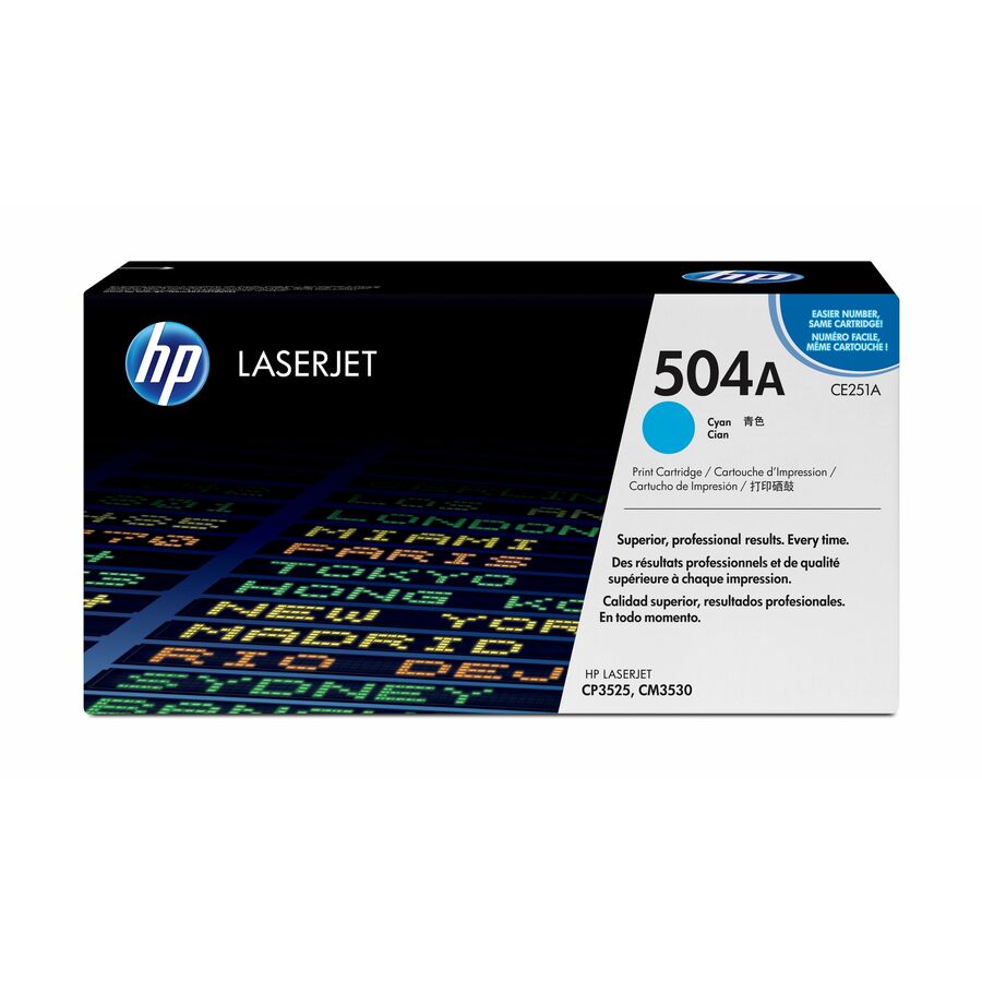 Hp 504a (Ce251a) Original Standard Yield Laser Toner Cartridge - Single Pack - Cyan - 1 Each