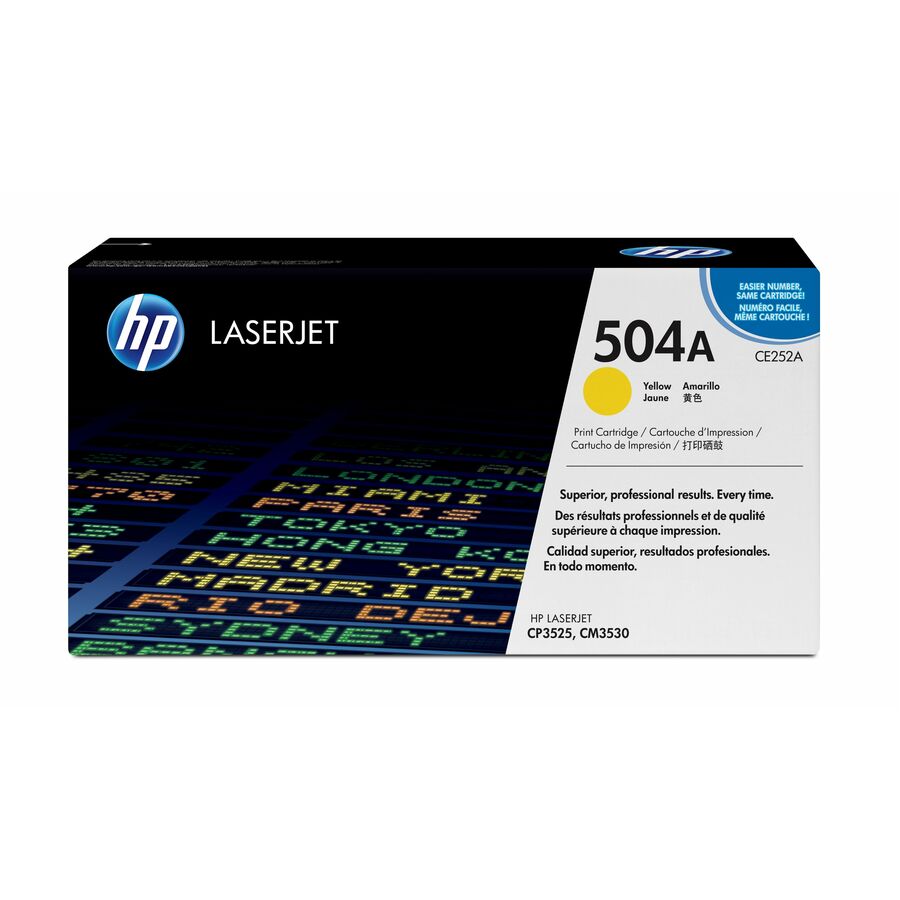 Hp 504a (Ce252a) Original Laser Toner Cartridge - Single Pack - Yellow - 1 Each