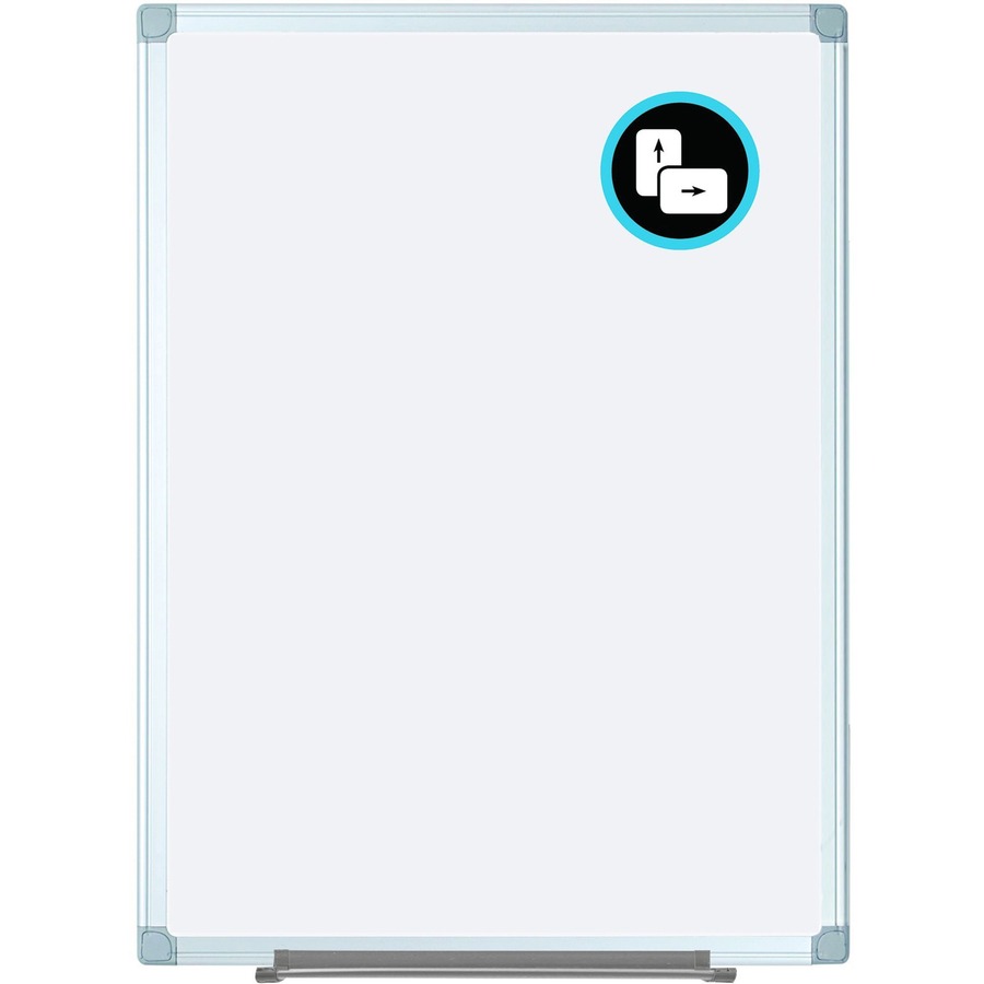 Mastervision Earth Silver Easy-Clean Dry-Erase Board