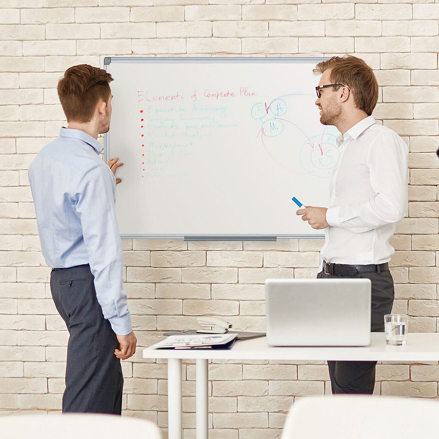 Mastervision Earth Silver Easy-Clean Dry-Erase Board