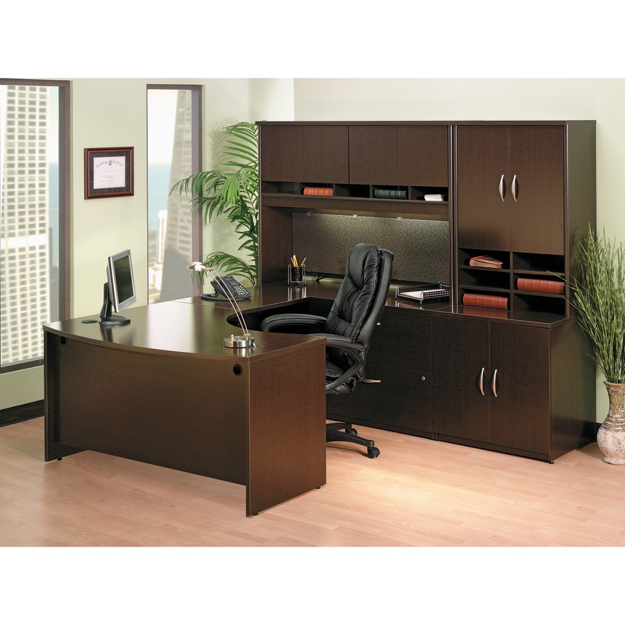 Bush Business Furniture Series C 48W x 24D Bridge/Return in Mocha Cherry