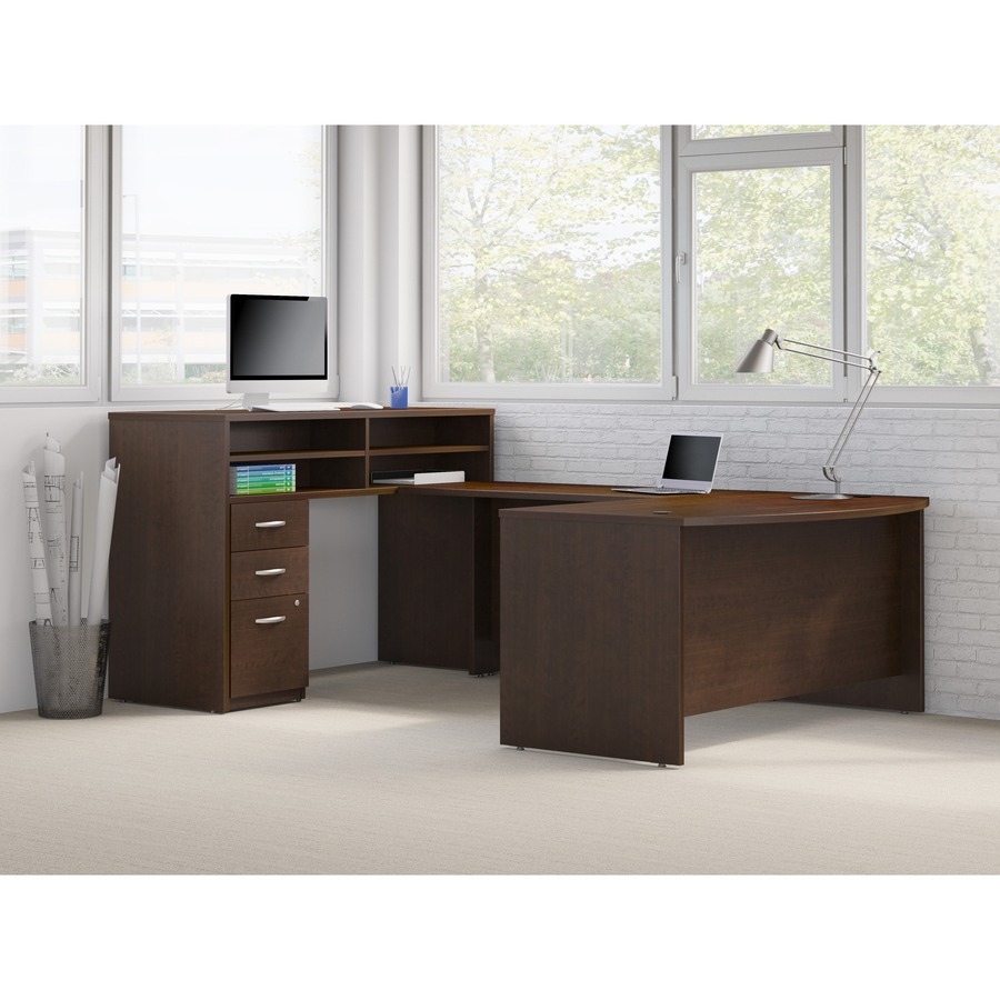 Bush Business Furniture Series C 48W x 24D Bridge/Return in Mocha Cherry