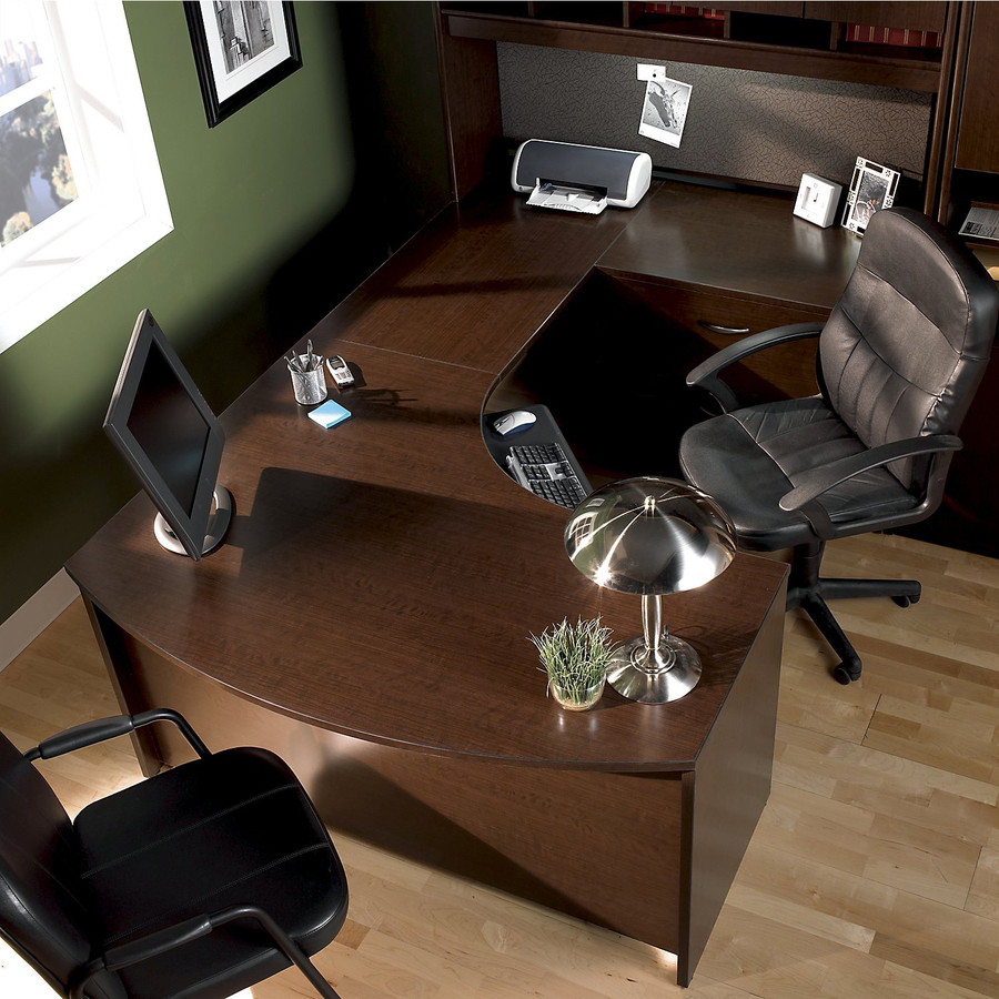 Bush Business Furniture Series C 48W x 24D Bridge/Return in Mocha Cherry