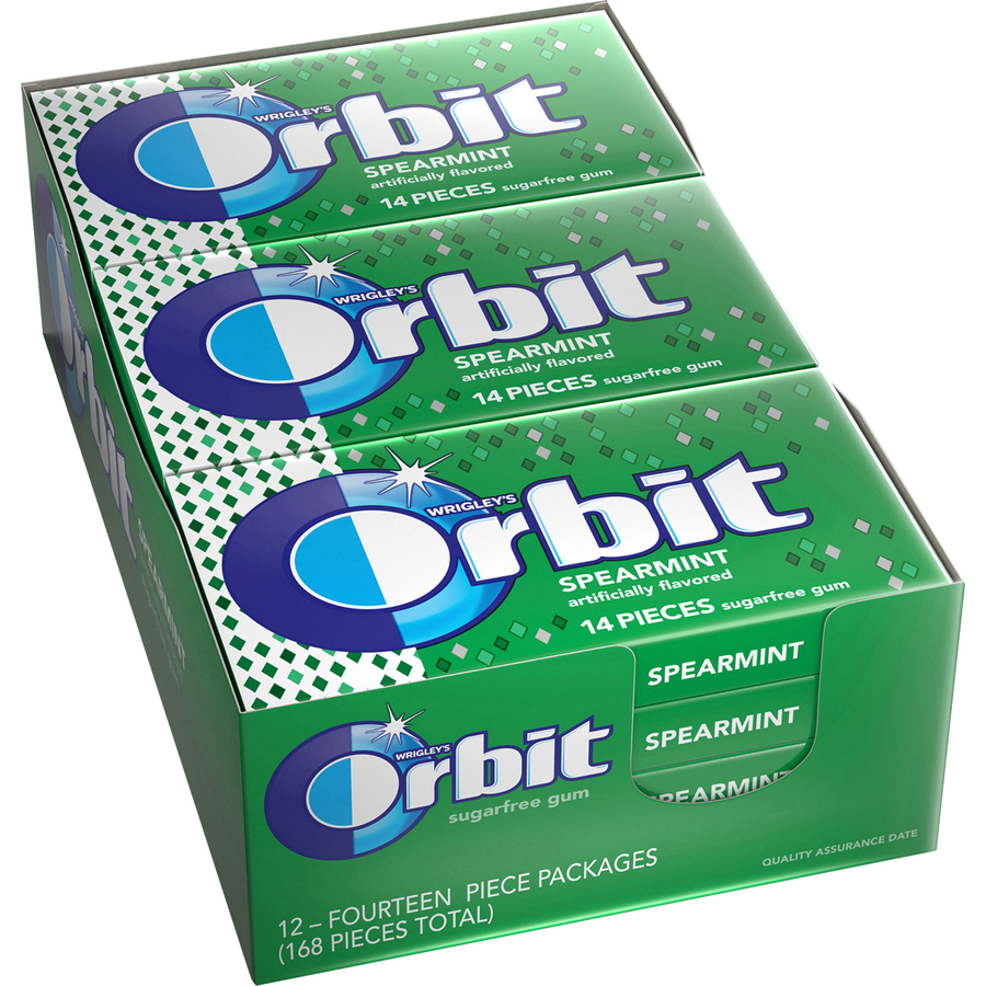 Candy & Gum — Orbit Spearmint Sugar-free Gum – 12 packs