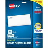 Avery&Reg Easy Peel Inkjet Return Address Labels