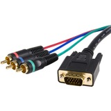 StarTech.com Cable Adapter - RCA Breakout - HD15 (m) - Component (f) - 3 ft