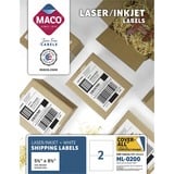 Maco White Laserink Jet Internet Shipping Label