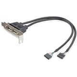Startechcom 2 Port Usb a Female Low Profile Slot Plate Adapter