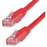 Startechcom 1ft Cat6 Ethernet Cable - Red Molded Gigabit - 100w Poe Utp 650mhz - Category 6 Patch Cord Ul Certified Wiringtia
