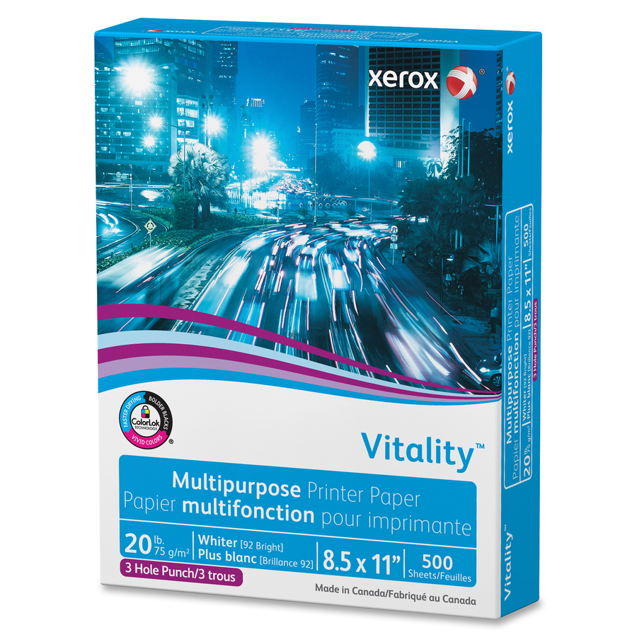 Vitality 3-Hole Punched Inkjet Print Copy & Multipurpose Paper