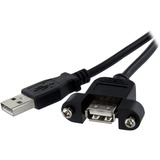 Startechcom 1 Ft Panel Mount Usb Cable a to a - Fm