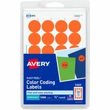 Avery&Reg Printable Color Coding Round Labels 34 Inch Diameter Orange 1008 Customizable Labels (05465)