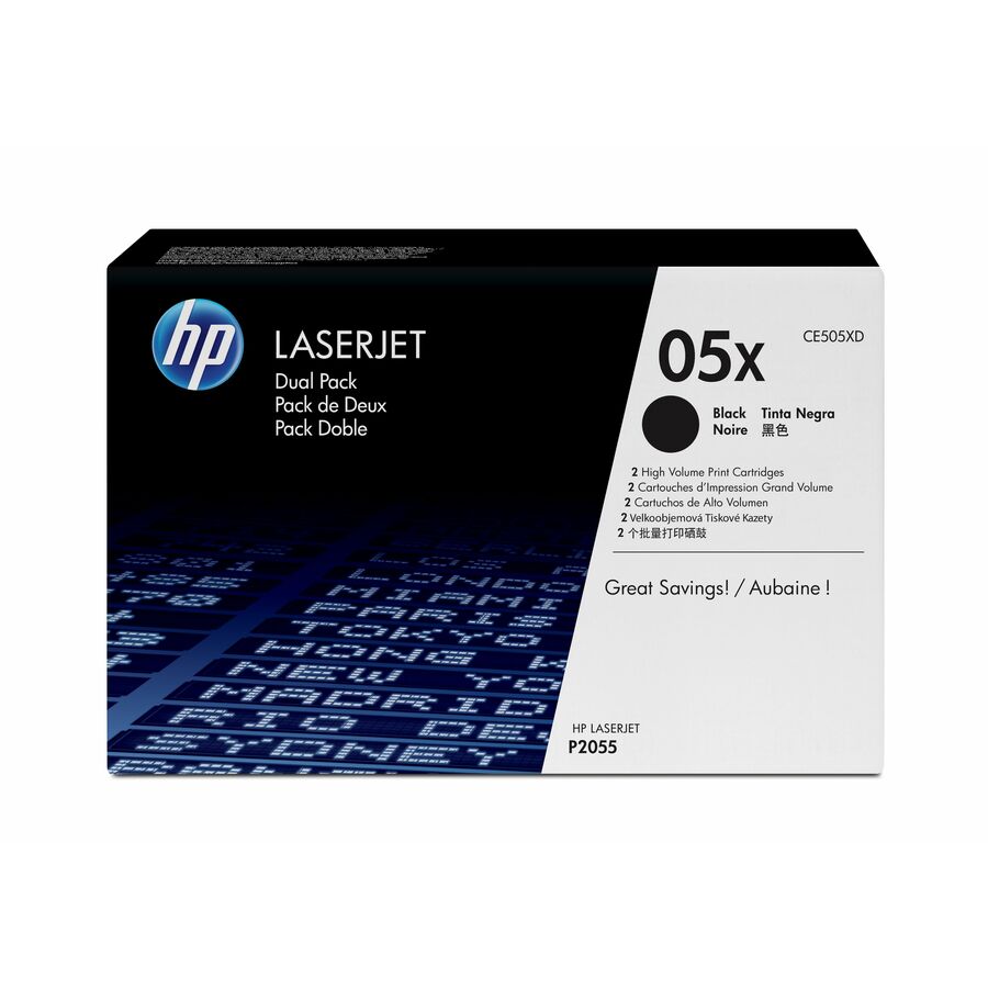 Hp 05x (Ce505xd) Original Laser Toner Cartridge - Dual Pack - Black - 2 Carton