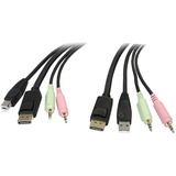 Startechcom 6 Ft 4-in-1 Usb Displayport Kvm Switch Cable