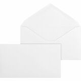 Business Source No 6-34 White Wove V-Flap Business Envelopes