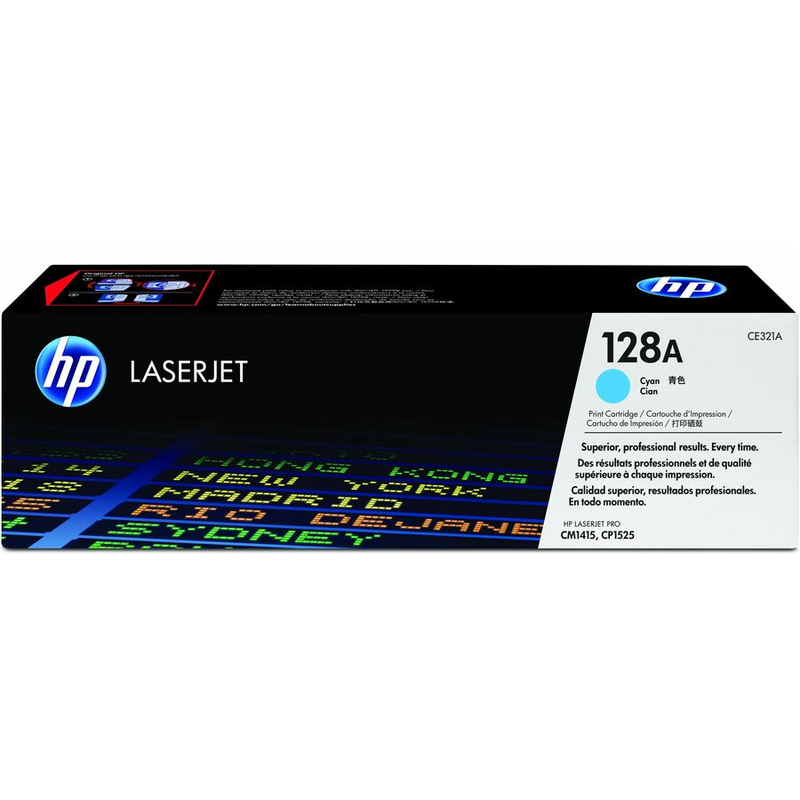 Hp 128a (Ce321a) Original Standard Yield Laser Toner Cartridge - Single Pack - Cyan - 1 Each