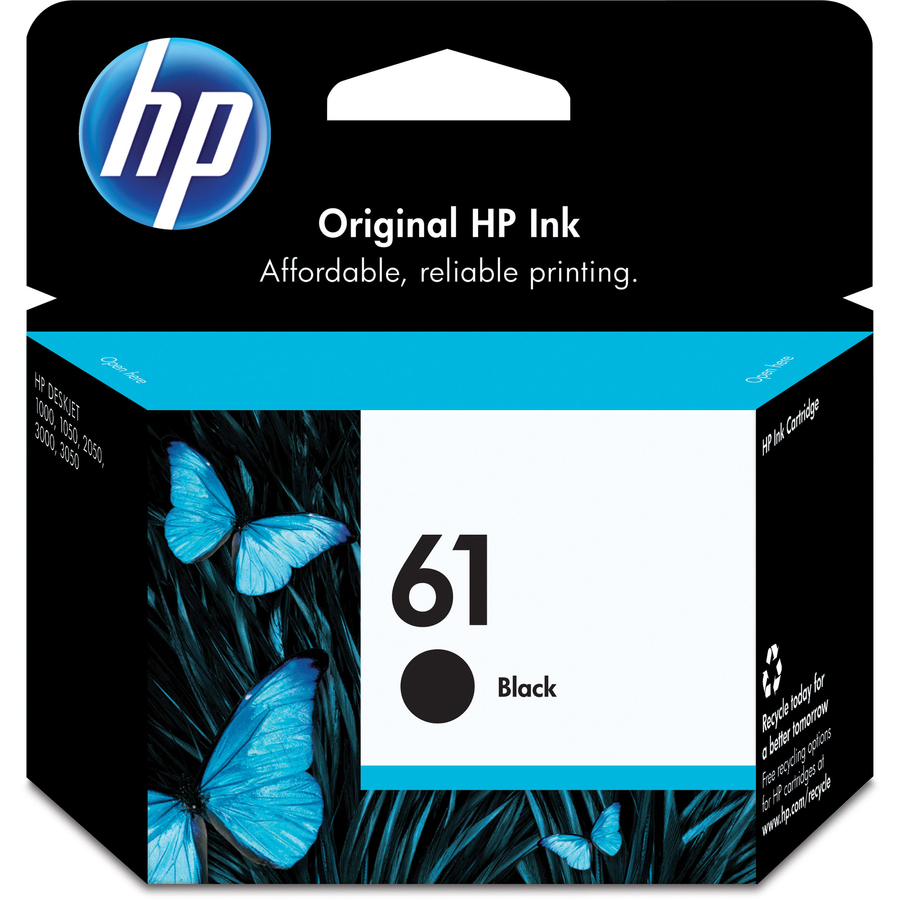 Hp 61 (Ch561wn) Original Inkjet Ink Cartridge - Black - 1 Each