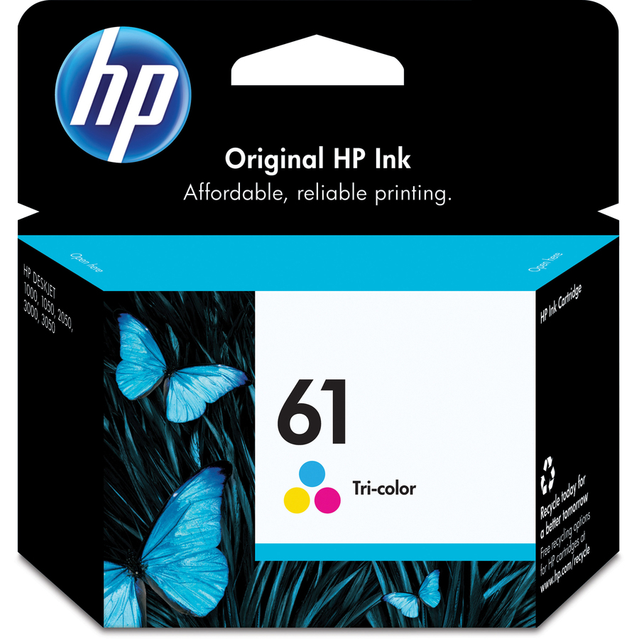 Hp 61 (Ch562wn) Original Inkjet Ink Cartridge - Cyan Magenta Yellow - 1 Each