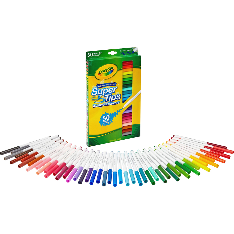 Crayola Super Tips 50-Count Washable Markers