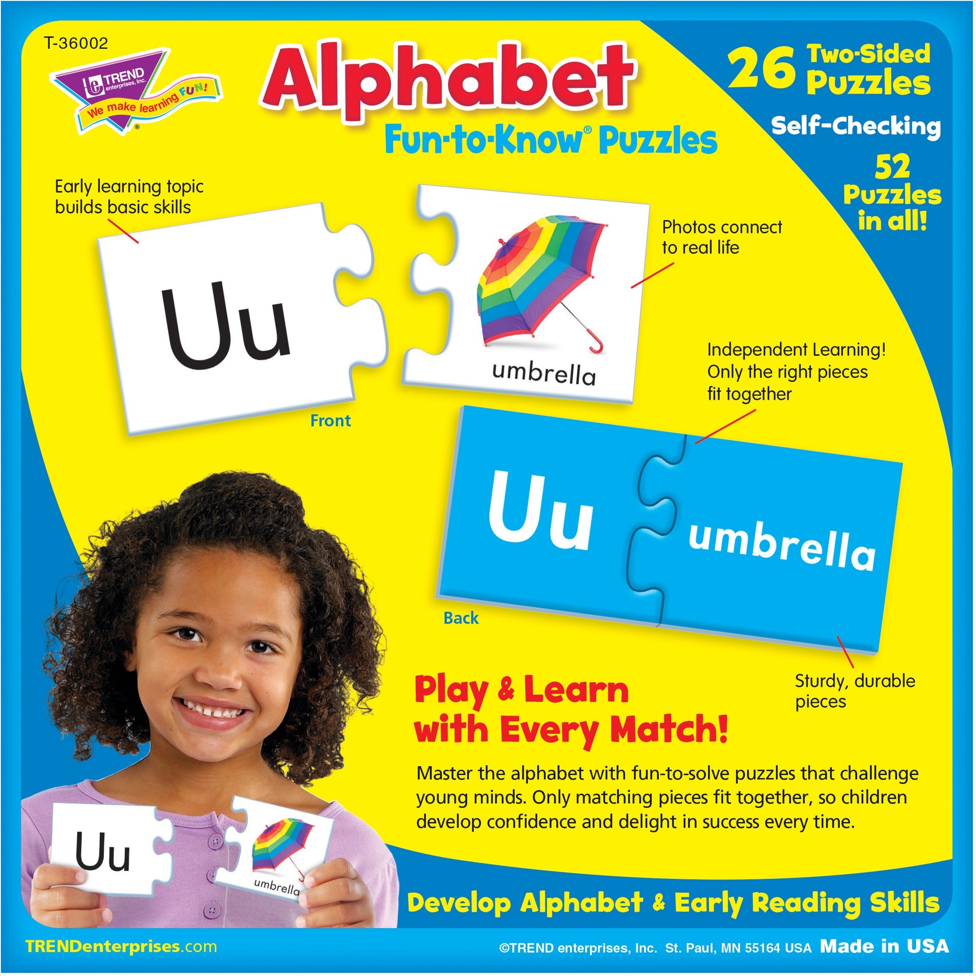 Trend Alphabet Fun-to-Know Puzzles