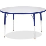 Jonti-Craft Berries Elementary Height Gray Top Color Edge Round Table