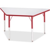 Jonti-Craft Berries Adult-Size Gray Laminate Trapezoid Table