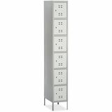 Safco Six-Tier Two-Tone Box Locker with Legs