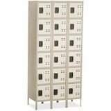 Safco Six-Tier Two-Tone 3 Column Locker with Legs