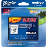 Brother 12 Blackclear Laminated Tze Tape Value Pack