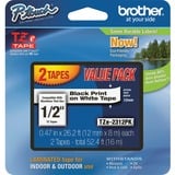Brother 12 Blackwhite Tze Laminated Tape Value Pack
