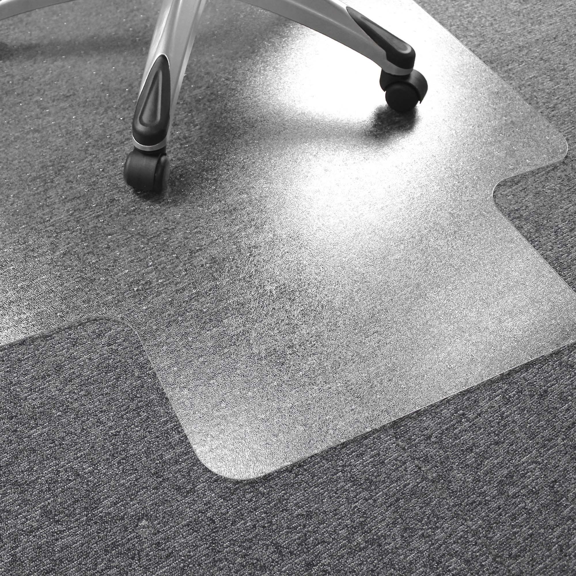 Floortex Cleartex Plush Pile Carpet Polycarbonate Lipped Chair Mat