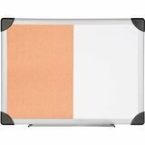 Lorell Dry Erase Aluminum Frame Cork Combo Boards