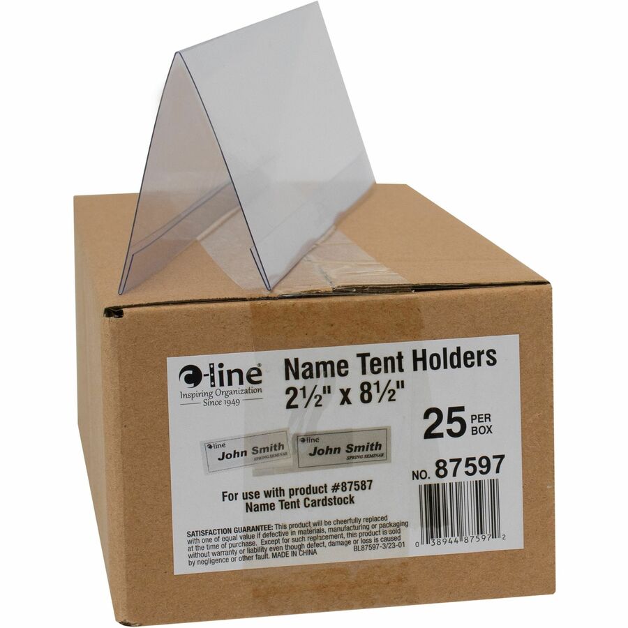 C-Line Heavyweight Rigid Plastic Name Tent Holder