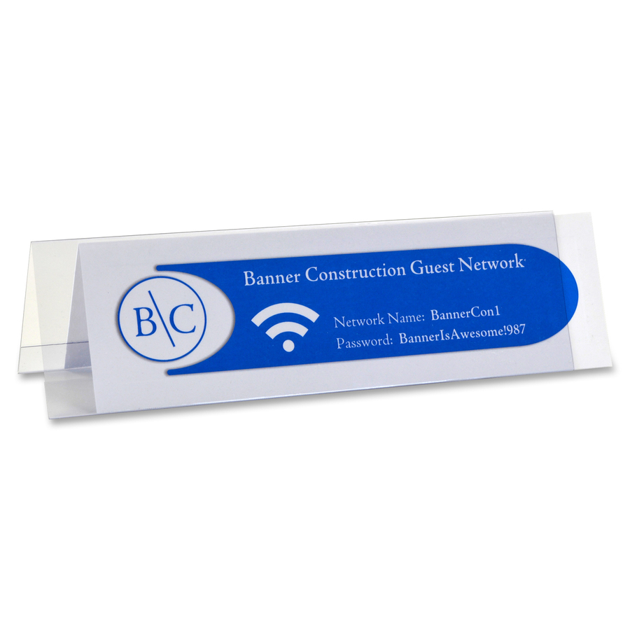 C-Line Heavyweight Rigid Plastic Name Tent Holder