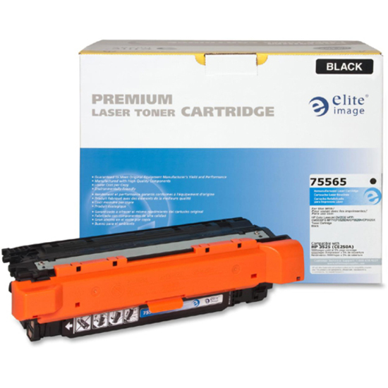 Elite Image Remanufactured Laser Toner Cartridge - Alternative for Hp 504a (Ce250a) - Black - 1 Each