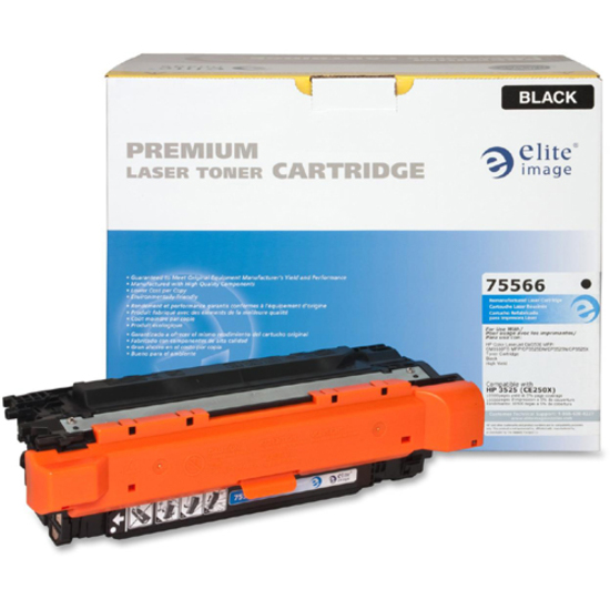 Elite Image Remanufactured Laser Toner Cartridge - Alternative for Hp 504x (Ce250x) - Black - 1 Each