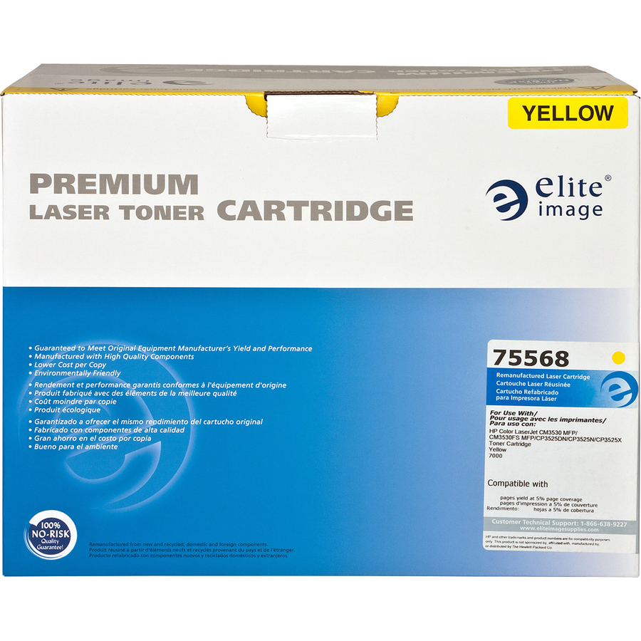 Elite Image Remanufactured Laser Toner Cartridge - Alternative for Hp 504a (Ce252a) - Yellow - 1 Each