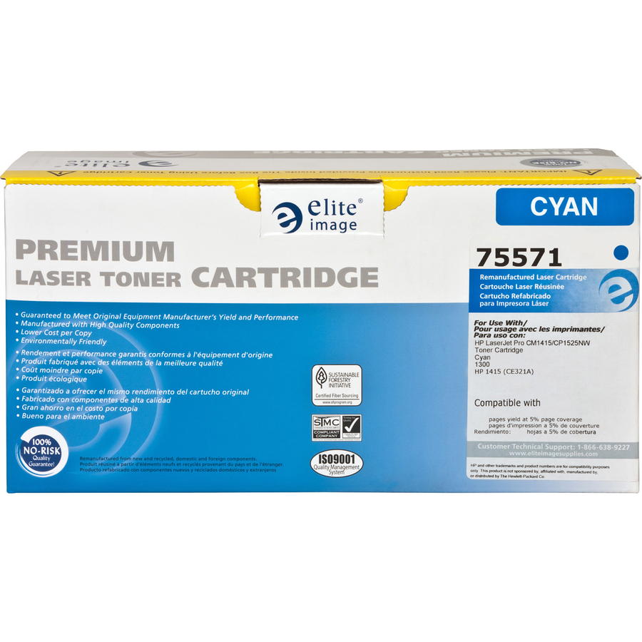 Elite Image Remanufactured Laser Toner Cartridge - Alternative for Hp 128a (Ce321a) - Cyan - 1 Each