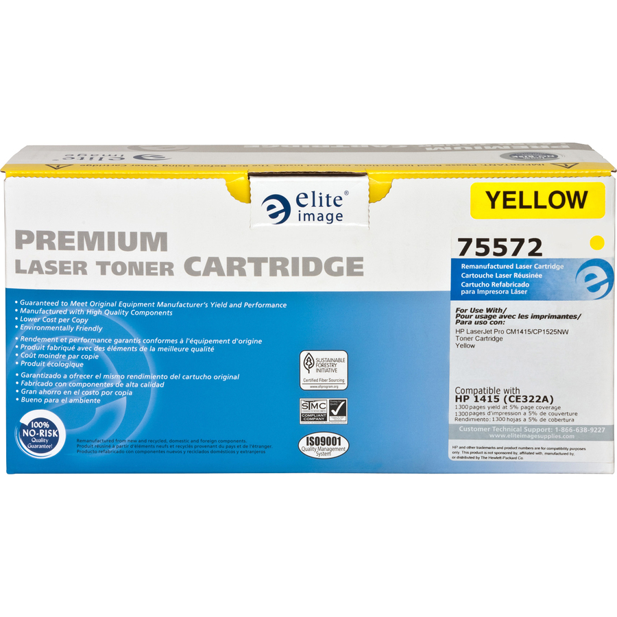 Elite Image Remanufactured Laser Toner Cartridge - Alternative for Hp 128a (Ce322a) - Yellow - 1 Each