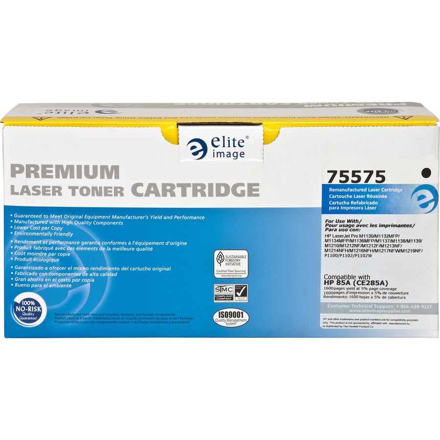 Elite Image Remanufactured Laser Toner Cartridge - Alternative for Hp 85a (Ce285a) - Black - 1 Each