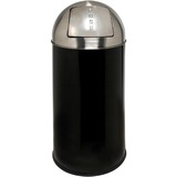 Genuine Joe Push Open Round Top Receptacle