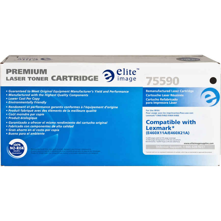 Elite Image Remanufactured Toner Cartridge - Alternative for Lexmark (E460x11a)