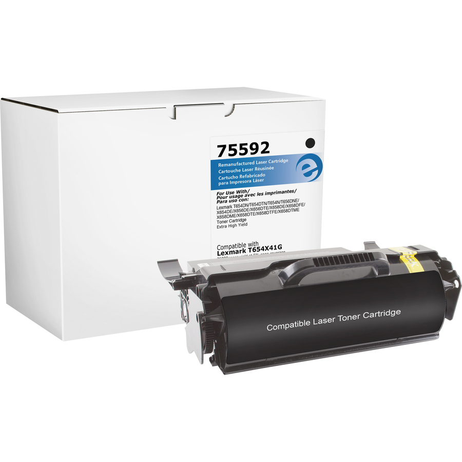 Elite Image Remanufactured High Yield Laser Toner Cartridge - Alternative for Lexmark T654x11a - Black - 1 Each