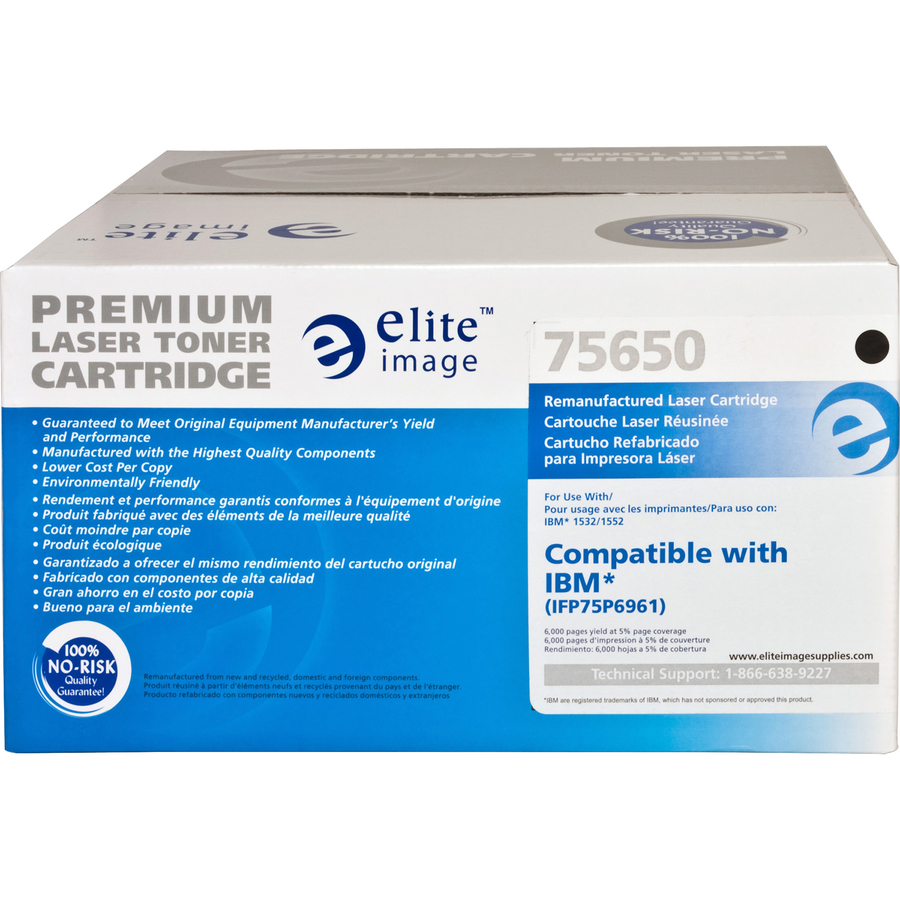 Elite Image Remanufactured High Yield Laser Toner Cartridge - Alternative for Ibm 75p6961 - Black - 1 Each